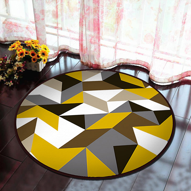 Unique 3D Cartoon Rug Multi Color Novelty Carpet Polypropylene Non-Slip Backing Stain Resistant Washable Rug for Bedroom Yellow-Black Clearhalo 'Area Rug' 'Rug' 2171559