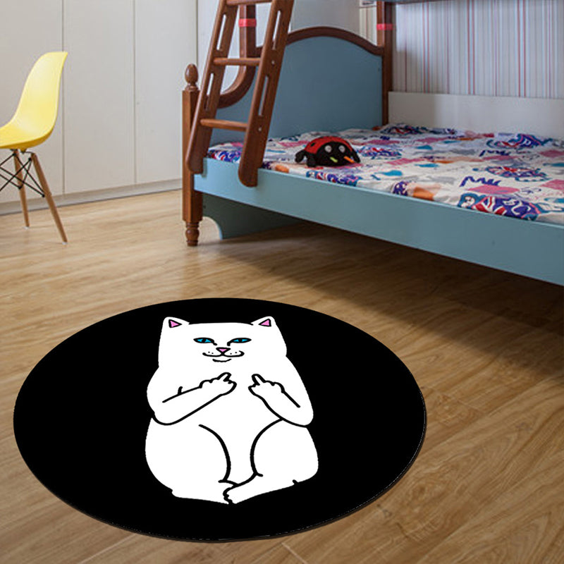 Unique 3D Cartoon Rug Multi Color Novelty Carpet Polypropylene Non-Slip Backing Stain Resistant Washable Rug for Bedroom White Clearhalo 'Area Rug' 'Rug' 2171561