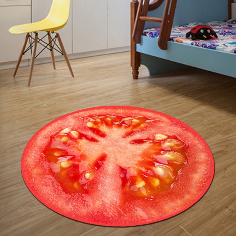 Unique 3D Cartoon Rug Multi Color Novelty Carpet Polypropylene Non-Slip Backing Stain Resistant Washable Rug for Bedroom Orange Clearhalo 'Area Rug' 'Rug' 2171567