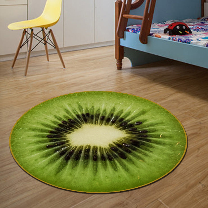 Unique 3D Cartoon Rug Multi Color Novelty Carpet Polypropylene Non-Slip Backing Stain Resistant Washable Rug for Bedroom Green Clearhalo 'Area Rug' 'Rug' 2171569