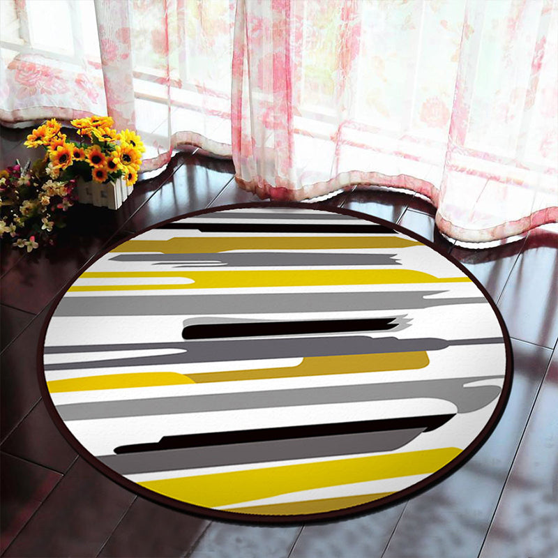 Unique 3D Cartoon Rug Multi Color Novelty Carpet Polypropylene Non-Slip Backing Stain Resistant Washable Rug for Bedroom White-Yellow Clearhalo 'Area Rug' 'Rug' 2171574