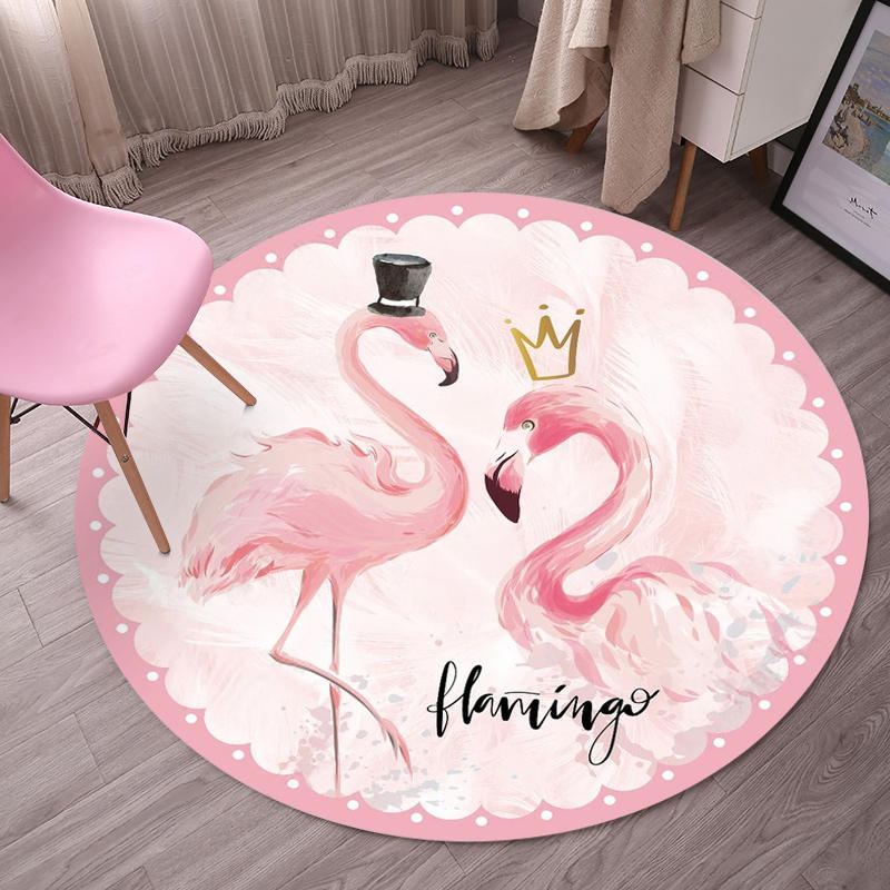 Tropical Flamingo Rug Multicolor Synthetics Carpet Washable Anti-Slip Backing Pet Friendly Rug for Living Room Clearhalo 'Area Rug' 'Rug' 2171706