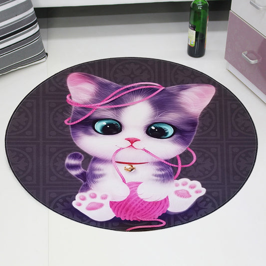 Cute Pet Patterned Rug Multi Colored Cartoon Carpet Cotton Stain Resistant Non-Slip Backing Pet Friendly Rug for Bedroom Purple Clearhalo 'Area Rug' 'Modern' 'Rugs' Rug' 2171709