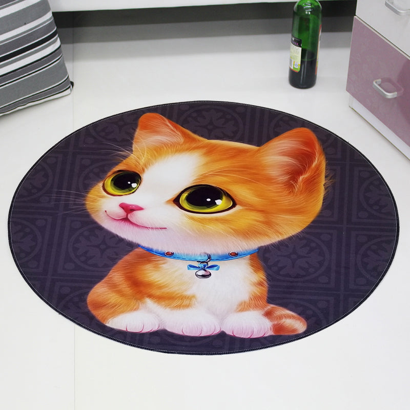 Cute Pet Patterned Rug Multi Colored Cartoon Carpet Cotton Stain Resistant Non-Slip Backing Pet Friendly Rug for Bedroom White-Yellow Clearhalo 'Area Rug' 'Modern' 'Rugs' Rug' 2171713