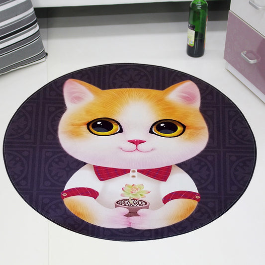 Cute Pet Patterned Rug Multi Colored Cartoon Carpet Cotton Stain Resistant Non-Slip Backing Pet Friendly Rug for Bedroom White-Pink Clearhalo 'Area Rug' 'Modern' 'Rugs' Rug' 2171714