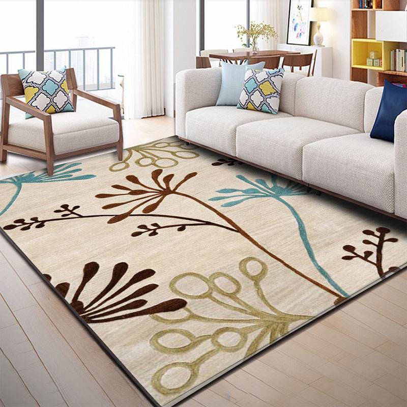 Modern Living Room Area Rug Multi Color Flower Carpet Polypropylene Washable Non-Slip Stain Resistant Indoor Rug Clearhalo 'Area Rug' 'Modern' 'Rugs' Rug' 2171746