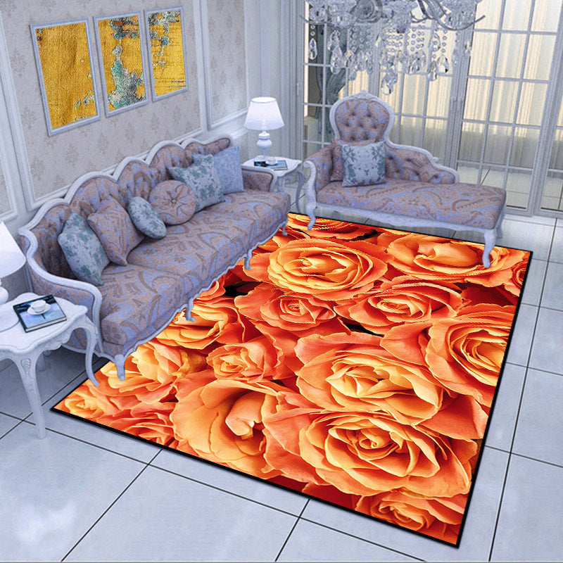 Modern Living Room Area Rug Multi Color Flower Carpet Polypropylene Washable Non-Slip Stain Resistant Indoor Rug Clearhalo 'Area Rug' 'Modern' 'Rugs' Rug' 2171748