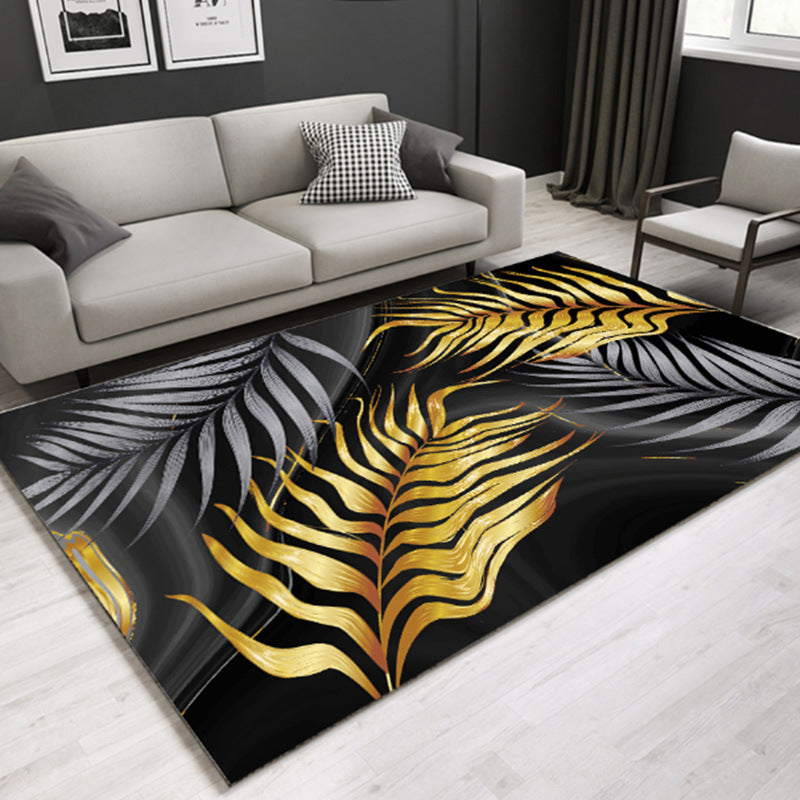 Multi Colored Lounge Area Rug Modern Leaf Print Carpet Polypropylene Non-Slip Backing Pet Friendly Washable Rug Clearhalo 'Area Rug' 'Modern' 'Rugs' Rug' 2172117