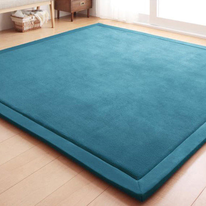 Upgraded Multi Colored Plain Rug Minimalism Rug Machine Washable Pet Friendly Anti-Slip Backing Carpet for Playroom Aqua Clearhalo 'Area Rug' 'Casual' 'Rugs' Rug' 2172374