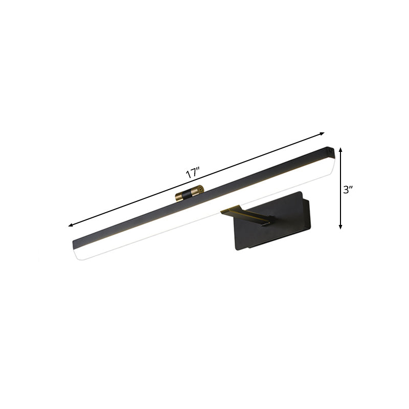 Metal Black Sconce Lamp Elongated LED Traditional Wall Mounted Vanity Light, 17"/38"/22.5" Wide Clearhalo 'Vanity Lights' 'Wall Lights' Lighting' 217647