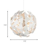 Modernism Flower Shape Chandelier Pendant Light Metal 12 Lights Hanging Ceiling Light in White Clearhalo 'Ceiling Lights' 'Chandeliers' 'Modern Chandeliers' 'Modern' Lighting' 217762