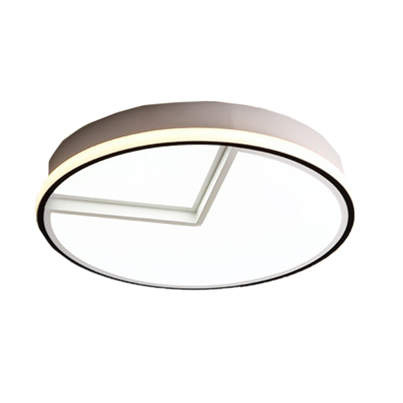 Minimal Round Flush Light Acrylic 16.5"/20.5" Dia Bedroom Flush Ceiling Lamp in White Light Clearhalo 'Ceiling Lights' 'Close To Ceiling Lights' 'Close to ceiling' 'Flush mount' Lighting' 218328