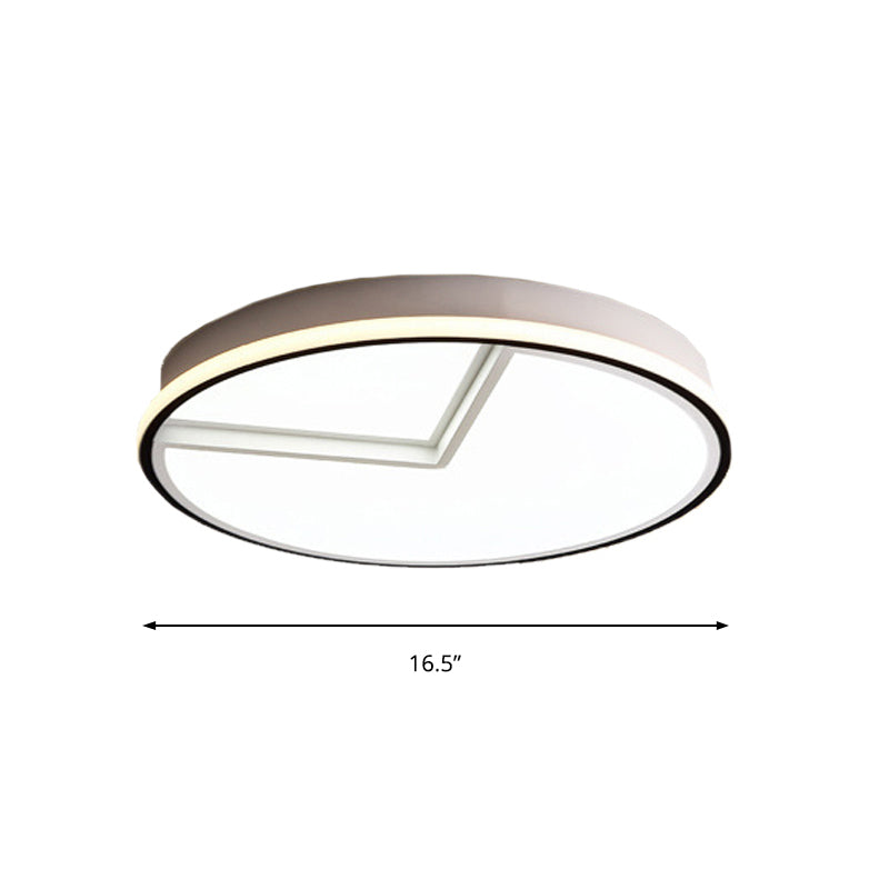 Minimal Round Flush Light Acrylic 16.5"/20.5" Dia Bedroom Flush Ceiling Lamp in White Light Clearhalo 'Ceiling Lights' 'Close To Ceiling Lights' 'Close to ceiling' 'Flush mount' Lighting' 218329