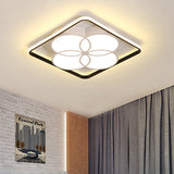 Acrylic Flower-Like Bedroom Flush Mount Ceiling Light Modern White Flushmount Lighting in Warm/White Light White Clearhalo 'Ceiling Lights' 'Close To Ceiling Lights' 'Close to ceiling' 'Flush mount' Lighting' 218339