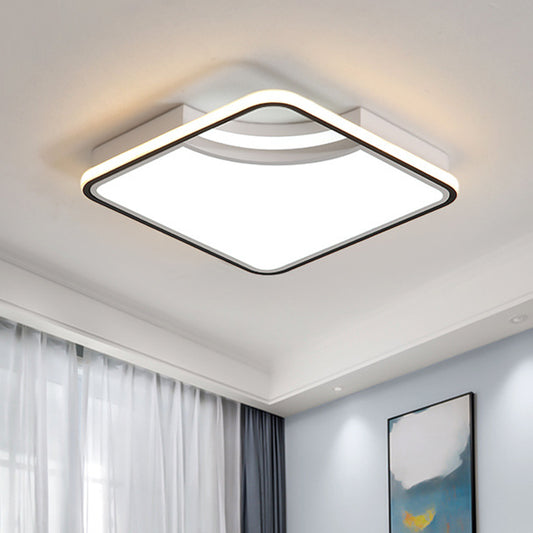 Rhombus Acrylic Flush Ceiling Lamp 16.5"/20.5" Wide Minimalist Bedroom Ceiling Mount Light Fixture in White Light White Clearhalo 'Ceiling Lights' 'Close To Ceiling Lights' 'Close to ceiling' 'Flush mount' Lighting' 218381