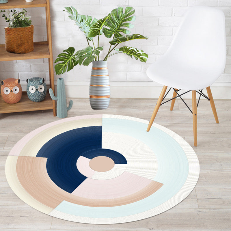 Multicolor Lounge Rug Mid-Century Abstract Pattern Carpet Synthetics Pet Friendly Washable Non-Slip Backing Rug Light Blue Clearhalo 'Area Rug' 'Modern' 'Rugs' Rug' 2184410