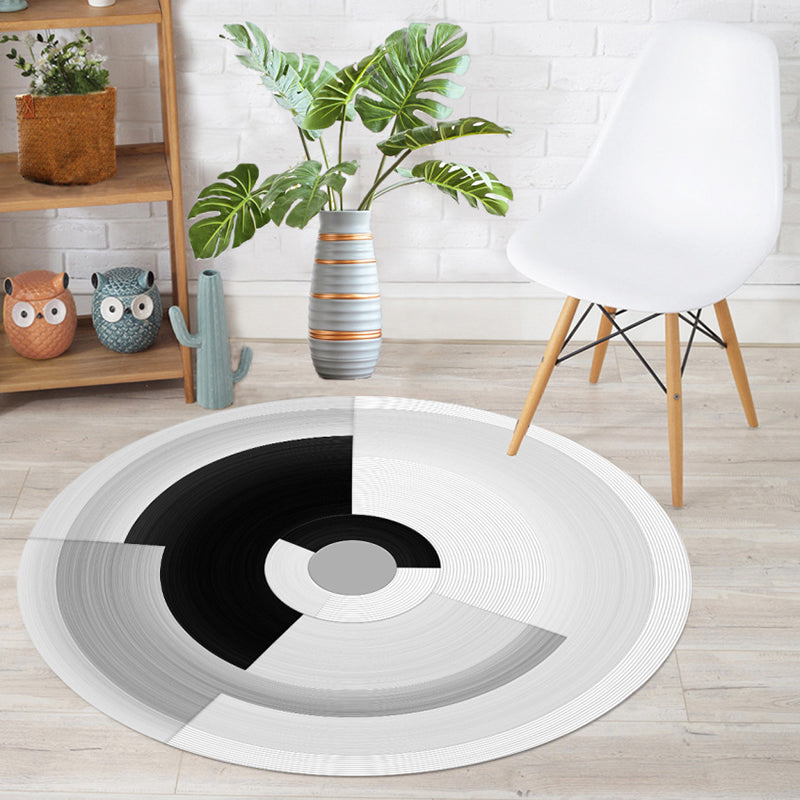 Multicolor Lounge Rug Mid-Century Abstract Pattern Carpet Synthetics Pet Friendly Washable Non-Slip Backing Rug Grey Clearhalo 'Area Rug' 'Modern' 'Rugs' Rug' 2184417