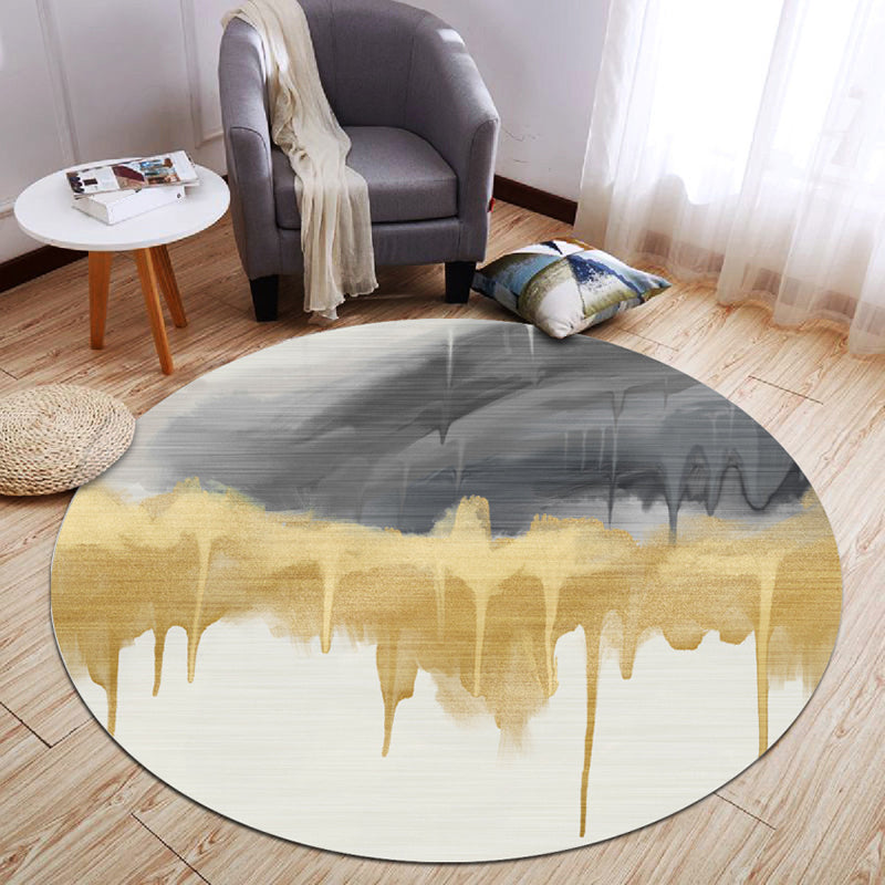 Multicolor Lounge Rug Mid-Century Abstract Pattern Carpet Synthetics Pet Friendly Washable Non-Slip Backing Rug Yellow Clearhalo 'Area Rug' 'Modern' 'Rugs' Rug' 2184423