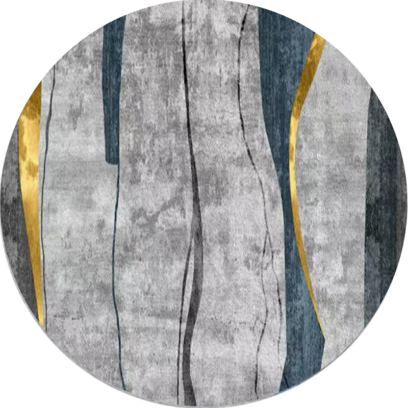 Glam Marble Look Rug Multi-Colored Mid Century Carpet Polypropylene Washable Non-Slip Pet Friendly Rug for Home Dark Gray Clearhalo 'Area Rug' 'Modern' 'Rugs' Rug' 2184431