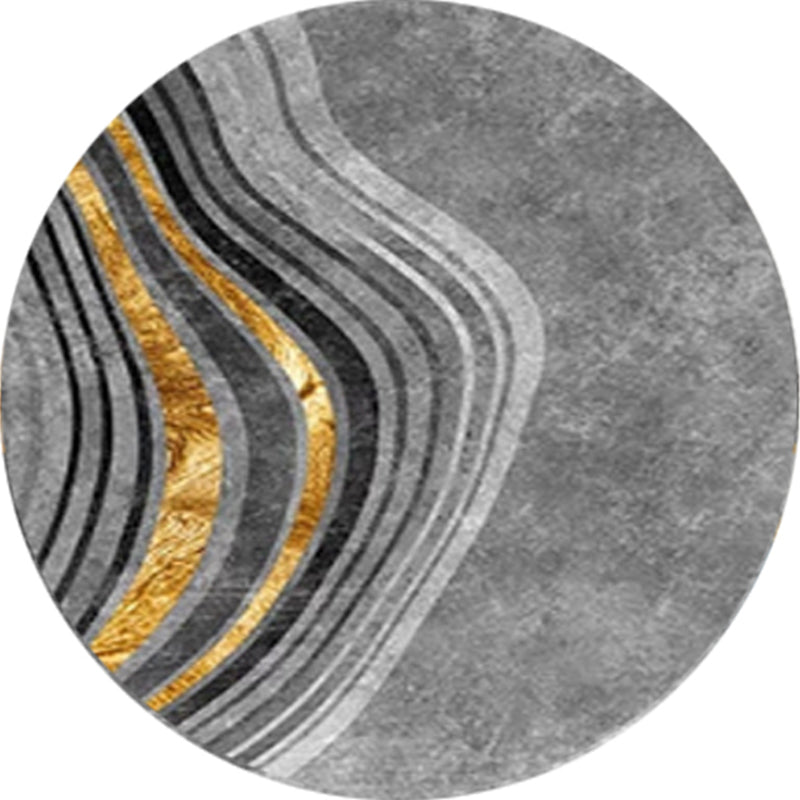 Glam Marble Look Rug Multi-Colored Mid Century Carpet Polypropylene Washable Non-Slip Pet Friendly Rug for Home Gray-Gold Clearhalo 'Area Rug' 'Modern' 'Rugs' Rug' 2184436