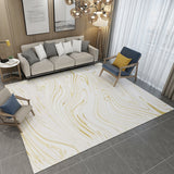 Luxe Postmodern Rug Multi-Color Flows Pattern Rug Stain Resistant Machine Washable Anti-Slip Backing Rug for Lounge White-Yellow Clearhalo 'Area Rug' 'Modern' 'Rugs' Rug' 2184462