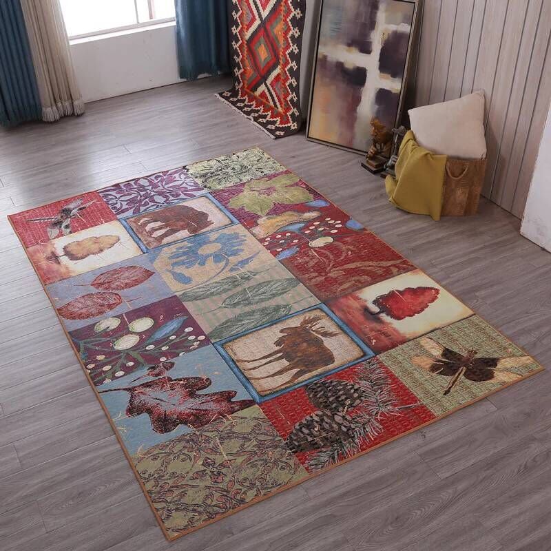 Multi Color Contemporary Rug Synthetics Abstract Geometry Carpet Non-Slip Stain Resistant Washable Rug for Sitting Room Clearhalo 'Area Rug' 'Modern' 'Rugs' Rug' 2184492