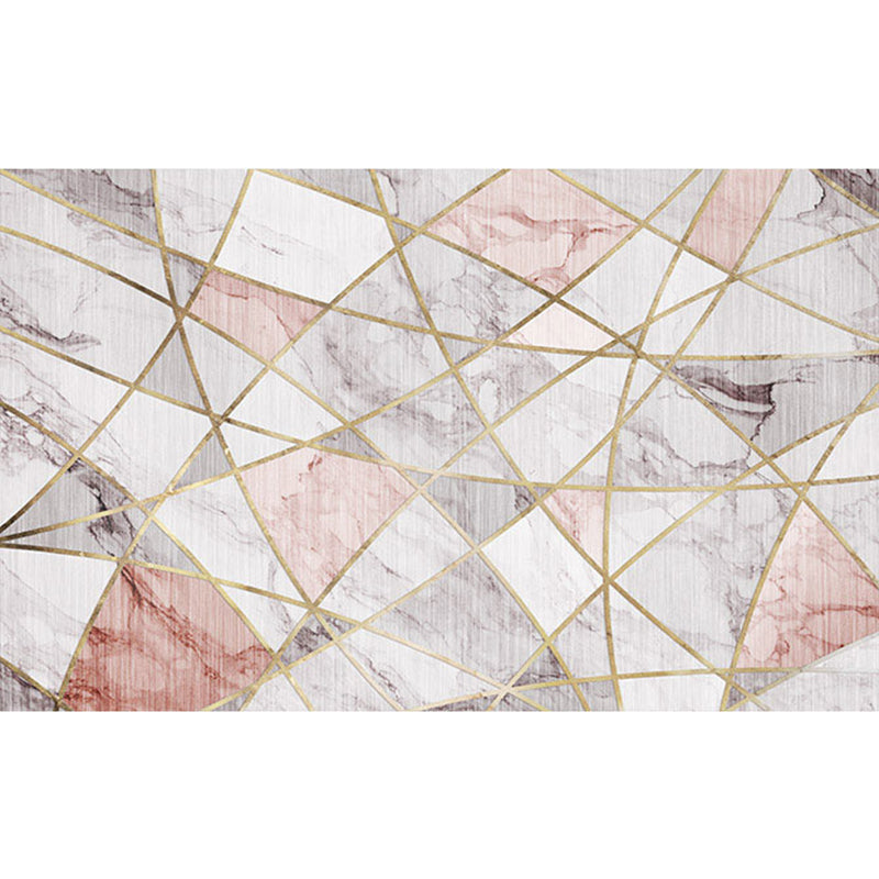 Multi-Colored Scandinavian Rug Synthetics Rock Slice Pattern Abstract Rug Stain Resistant Non-Slip Machine Wash Area Rug for Room Pink Clearhalo 'Area Rug' 'Modern' 'Rugs' Rug' 2184537