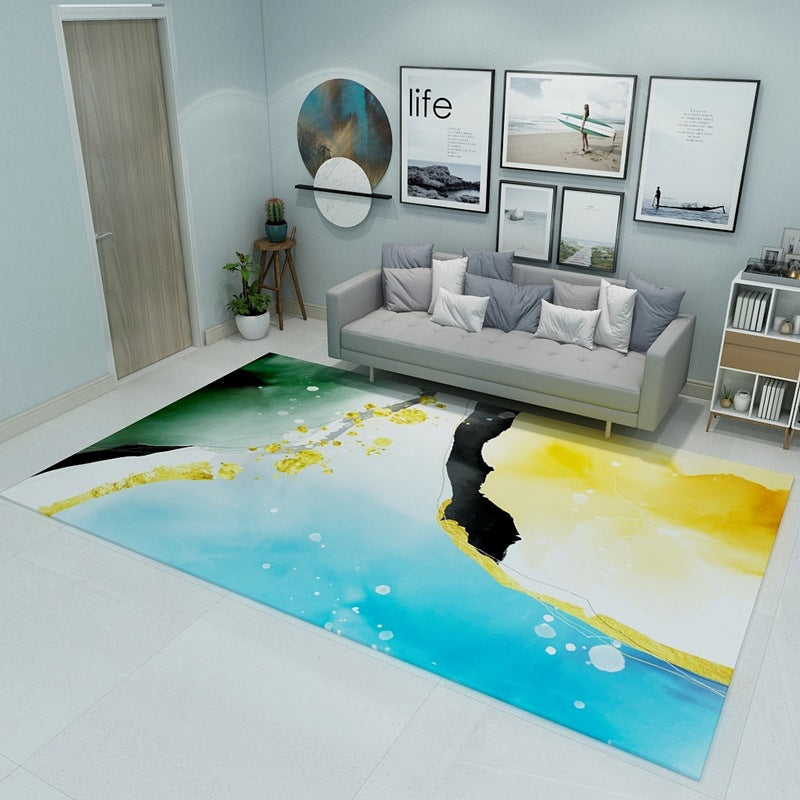 Minimalist Living Room Rug Multicolor Abstract Color Block Carpet Polyester Washable Pet Friendly Anti-Slip Backing Rug Clearhalo 'Area Rug' 'Modern' 'Rugs' Rug' 2184542