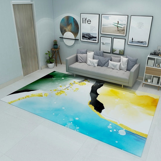 Minimalist Living Room Rug Multicolor Abstract Color Block Carpet Polyester Washable Pet Friendly Anti-Slip Backing Rug Clearhalo 'Area Rug' 'Modern' 'Rugs' Rug' 2184542