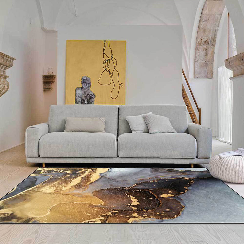 Multi-Color Contemporary Rug Polyester Watercolor Abstract Rug Anti-Slip Machine Washable Pet Friendly Rug for Bedroom Clearhalo 'Area Rug' 'Modern' 'Rugs' Rug' 2184634