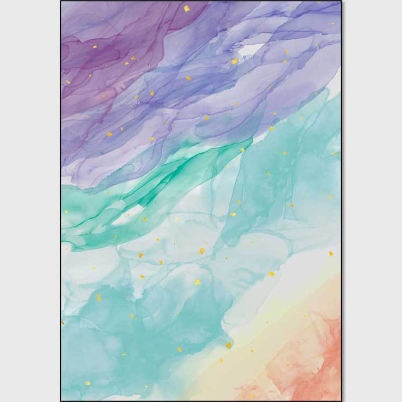 Multi-Color Contemporary Rug Polyester Watercolor Abstract Rug Anti-Slip Machine Washable Pet Friendly Rug for Bedroom Green Clearhalo 'Area Rug' 'Modern' 'Rugs' Rug' 2184636