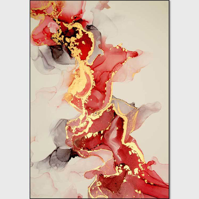 Multi-Color Contemporary Rug Polyester Watercolor Abstract Rug Anti-Slip Machine Washable Pet Friendly Rug for Bedroom Red Clearhalo 'Area Rug' 'Modern' 'Rugs' Rug' 2184638