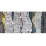 Multi-Color Modern Runner Rug Polypropylene Expressionism Stripes Print Rug Anti-Slip Machine Wash Stain Resistant Rug for Bedroom Grey Clearhalo 'Area Rug' 'Modern' 'Rugs' Rug' 2184735