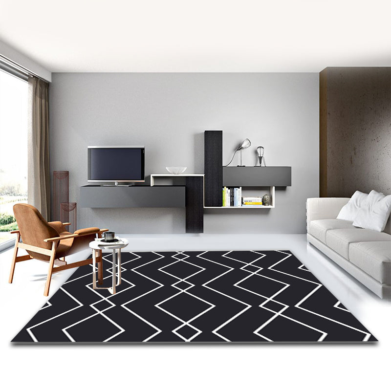 Postmodern Lounge Area Rug Multi-Colored Geometric Carpet Polyester Washable Stain Resistant Anti-Slip Rug Clearhalo 'Area Rug' 'Modern' 'Rugs' Rug' 2184743