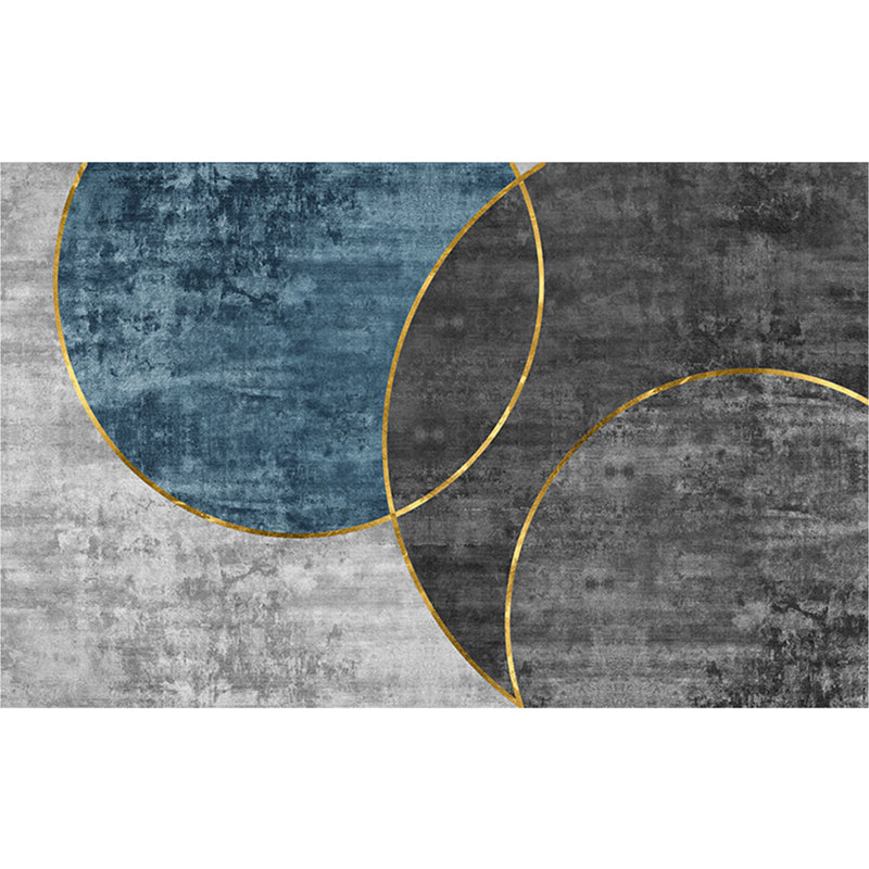 Postmodern Lounge Area Rug Multi-Colored Geometric Carpet Polyester Washable Stain Resistant Anti-Slip Rug Blue Clearhalo 'Area Rug' 'Modern' 'Rugs' Rug' 2184748