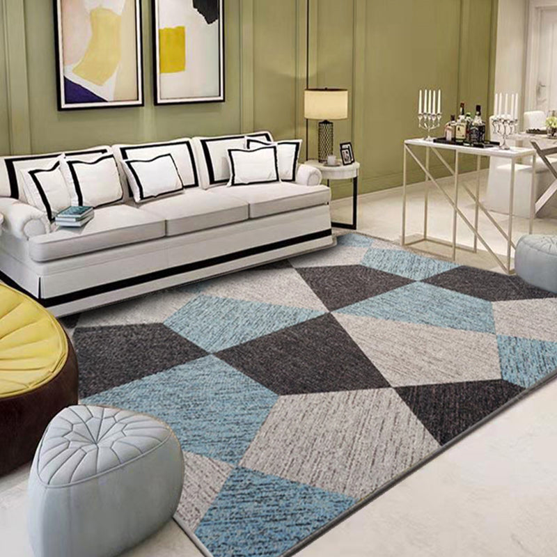 Contemporary Geometric Print Rug Multicolor Synthetics Area Carpet Machine Washable Anti-Slip Stain Resistant Rug for Family Room Dark Gray Clearhalo 'Area Rug' 'Modern' 'Rugs' Rug' 2184754