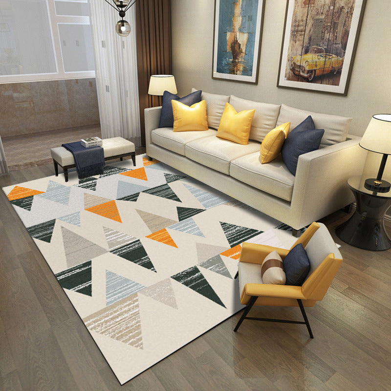 Artistry Geometric Rug Multi Color Modern Carpet Polypropylene Pet Friendly Stain Resistant Anti-Slip Rug for Living Room Beige Clearhalo 'Area Rug' 'Modern' 'Rugs' Rug' 2184763