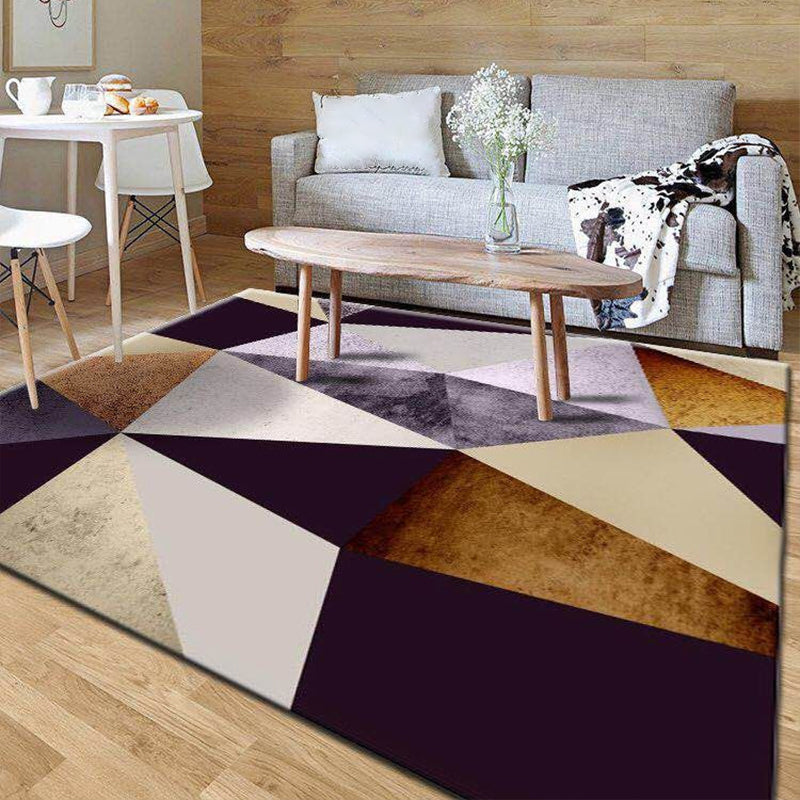 Artistry Geometric Rug Multi Color Modern Carpet Polypropylene Pet Friendly Stain Resistant Anti-Slip Rug for Living Room Brown Clearhalo 'Area Rug' 'Modern' 'Rugs' Rug' 2184769