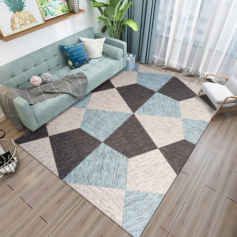 Multicolor Living Room Rug Modern 3D Print Geometric Rug Polyester Stain Resistant Anti-Slip Backing Pet Friendly Rug Brown Clearhalo 'Area Rug' 'Modern' 'Rugs' Rug' 2184776