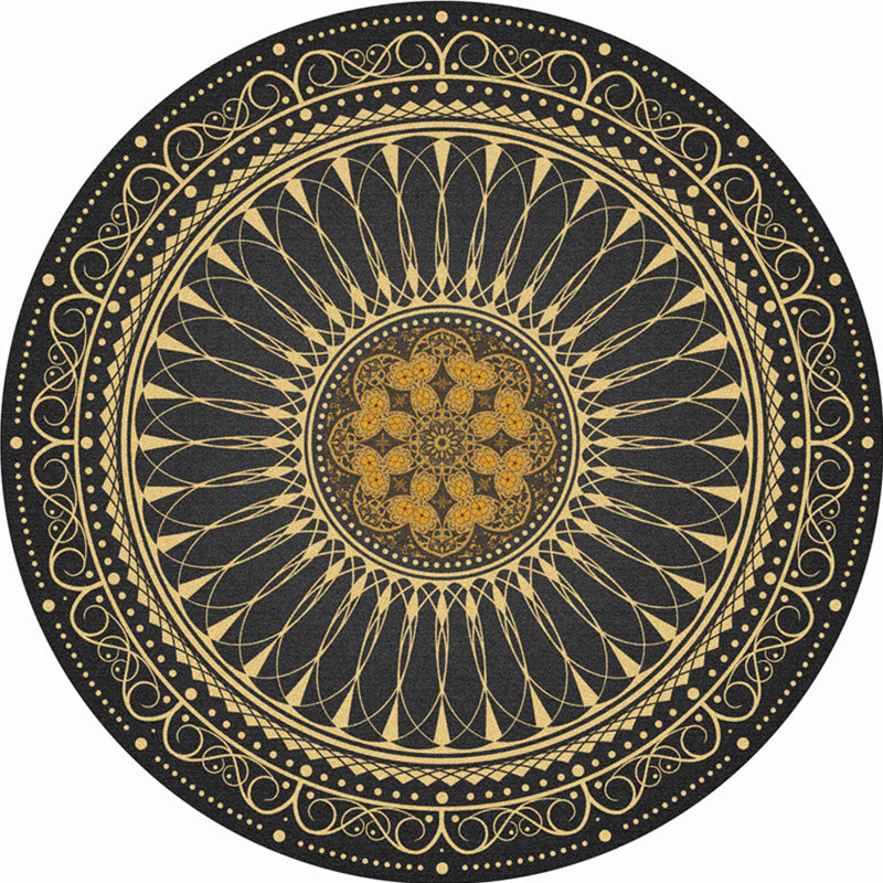 Chic Mandala Print Rug Multi Color Moroccan Carpet Polypropylene Stain Resistant Pet Friendly Non-Slip Backing Rug for Home Gold Clearhalo 'Area Rug' 'Moroccan' 'Rugs' Rug' 2184934