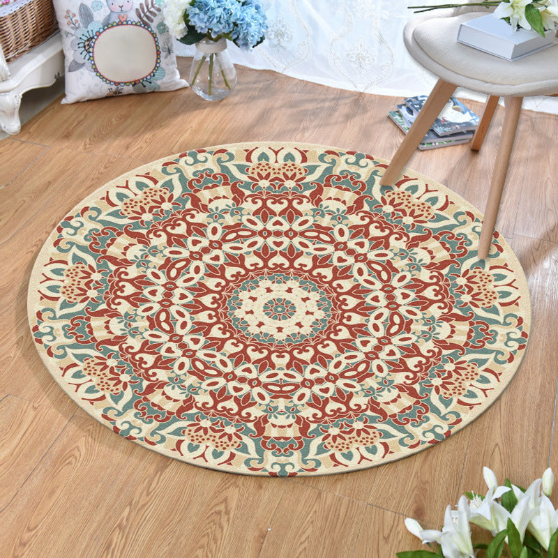 Ethnic Multi Colored Print Rug Polyester Persian Rug Stain Resistant Machine Washable Anti-Slip Backing Rug for Sitting Room Clearhalo 'Area Rug' 'Moroccan' 'Rugs' Rug' 2184950
