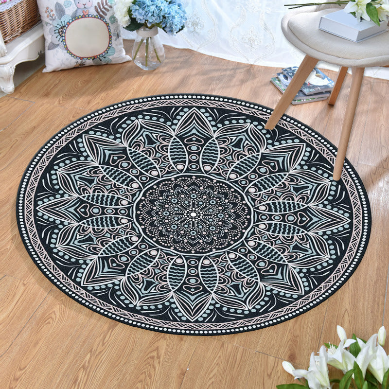 Ethnic Multi Colored Print Rug Polyester Persian Rug Stain Resistant Machine Washable Anti-Slip Backing Rug for Sitting Room Clearhalo 'Area Rug' 'Moroccan' 'Rugs' Rug' 2184952