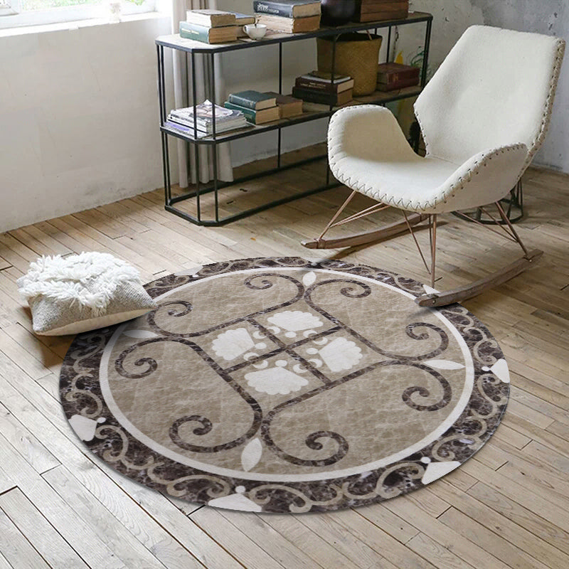 Nostalgic Multicolor Moroccan Rug Polypropylene Floral Area Carpet Washable Anti-Slip Backing Pet Friendly Rug for Home Coffee Clearhalo 'Area Rug' 'Moroccan' 'Rugs' Rug' 2184991
