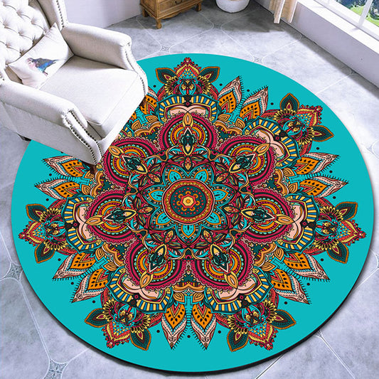 Fancy Multicolor Paisley Print Rug Polypropylene Moroccan Rug Machine Washable Anti-Slip Stain Resistant Rug for Lounge Lake Green Clearhalo 'Area Rug' 'Moroccan' 'Rugs' Rug' 2185059