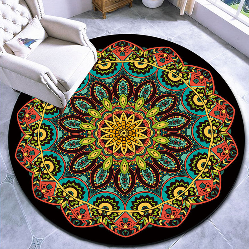 Fancy Multicolor Paisley Print Rug Polypropylene Moroccan Rug Machine Washable Anti-Slip Stain Resistant Rug for Lounge Lake Blue Clearhalo 'Area Rug' 'Moroccan' 'Rugs' Rug' 2185060