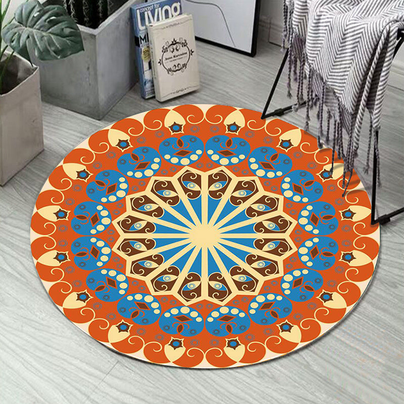 Art Deco Moroccan Rug Multi-Colored Mandala Rug Pet Friendly Machine Washable Anti-Slip Rug for Bedroom Clearhalo 'Area Rug' 'Moroccan' 'Rugs' Rug' 2185084