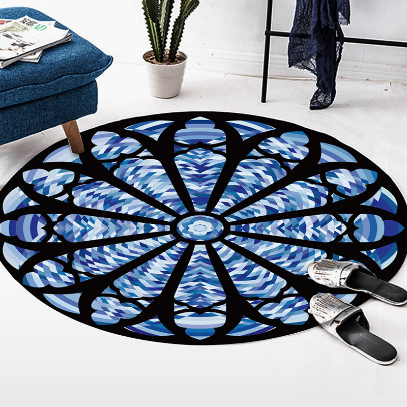 Art Deco Moroccan Rug Multi-Colored Mandala Rug Pet Friendly Machine Washable Anti-Slip Rug for Bedroom Clearhalo 'Area Rug' 'Moroccan' 'Rugs' Rug' 2185085