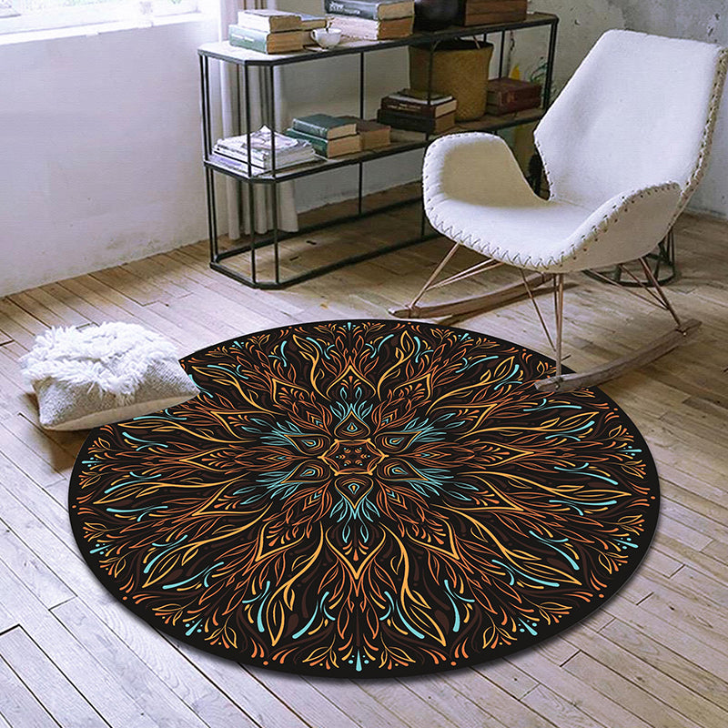 Exclusive Moroccan Rug Multi Colored Tribal Floral Rug Pet Friendly Machine Washable Non-Slip Rug for Room Black Clearhalo 'Area Rug' 'Moroccan' 'Rugs' Rug' 2185159