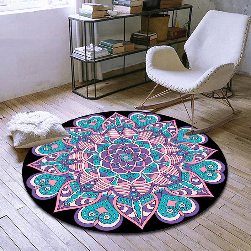 Exclusive Moroccan Rug Multi Colored Tribal Floral Rug Pet Friendly Machine Washable Non-Slip Rug for Room Pink Clearhalo 'Area Rug' 'Moroccan' 'Rugs' Rug' 2185166