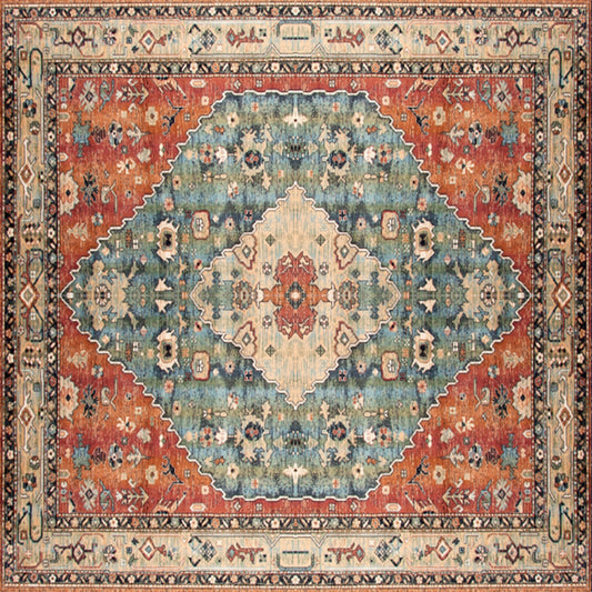 Shabby Chic Floral Area Rug Multi-Color Persian Carpet Polypropylene Anti-Slip Backing Washable Pet Friendly Rug for Foyer Beige Clearhalo 'Area Rug' 'Moroccan' 'Rugs' Rug' 2185185